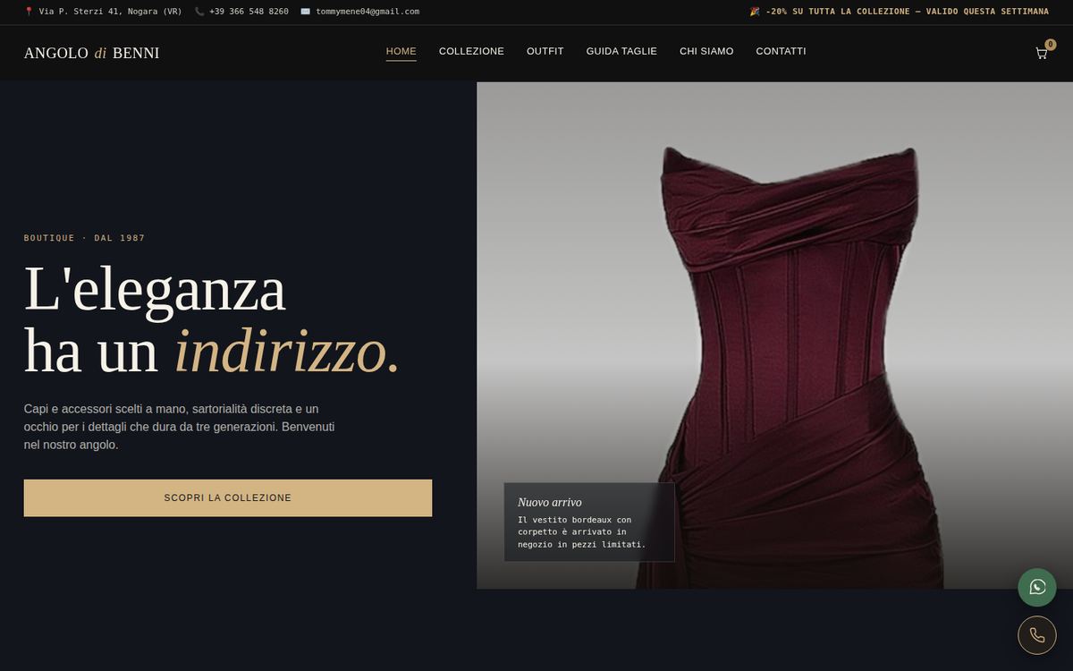 Home del sito Angolo di Benni
